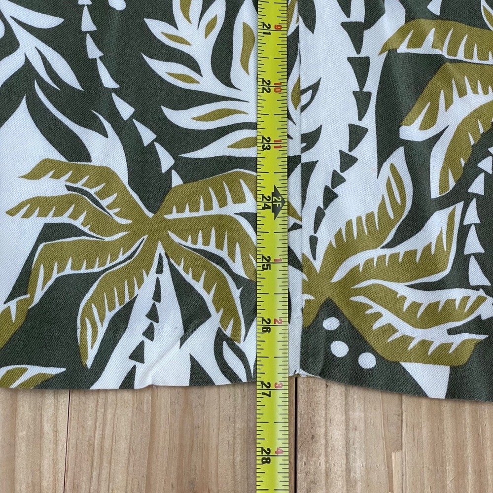 Old Navy Playa Wide Leg Pants Womens Small‎ Green Tropical Palm Leaf High Rise - Picture 6 of 6